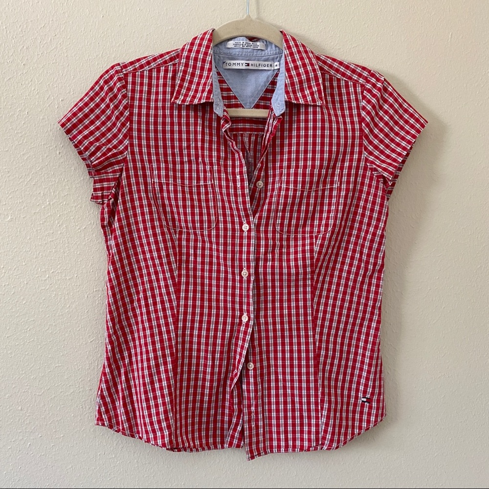 TOMMY HILFIGER — plaid button down